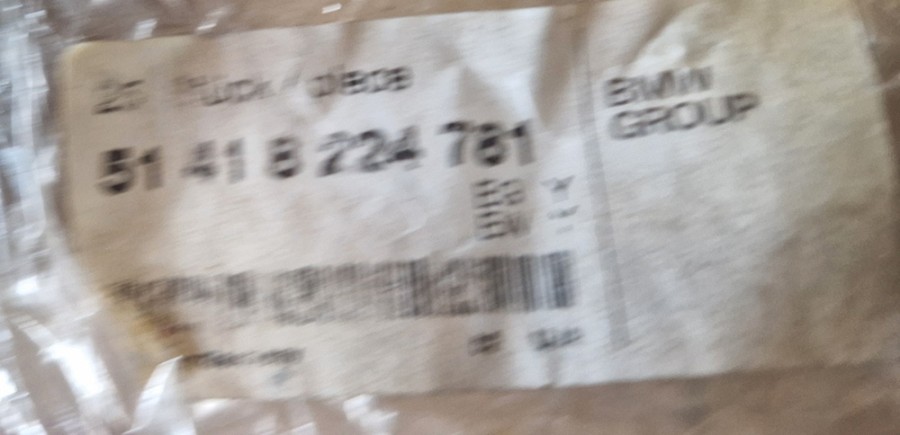 Зажим с уплотнительной шайбой, серый для BMW 51418224781, 2021 - 3