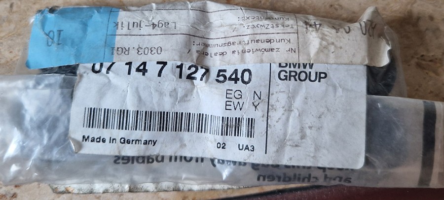 Заглушка BMW, диаметр 15 мм, Заглушка BMW, диаметр 15 мм, 07147127540, 2017 - 3