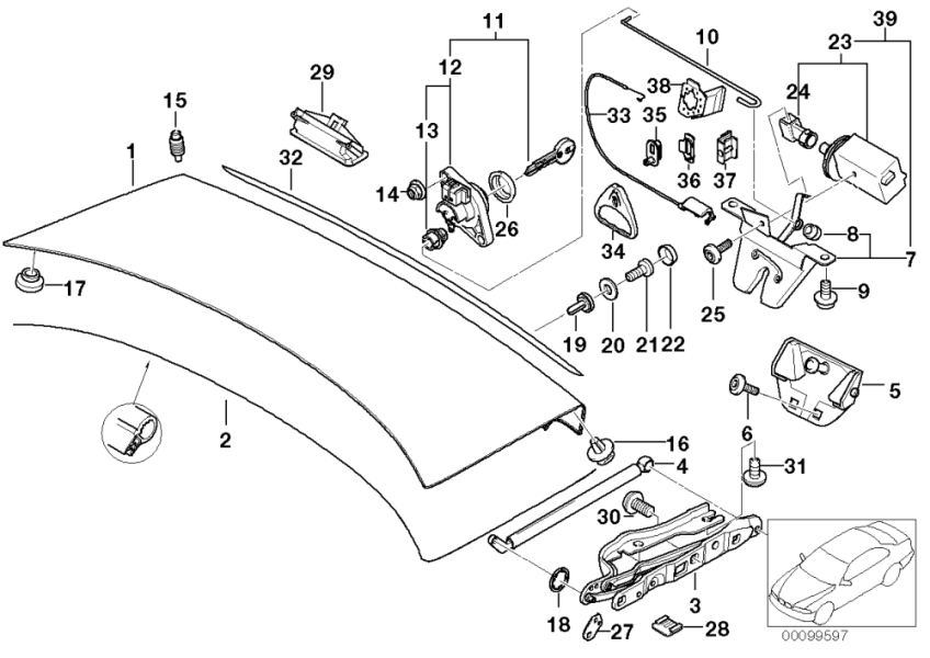 Зажим BMW — оригинальный BMW 51247056413, 2020 - 4