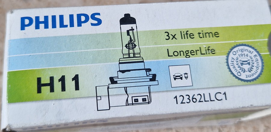 Лампа галогенная Philips LongLife EcoVision H11 12V 55W Philips 12362LLECOC1, 2020 - 2