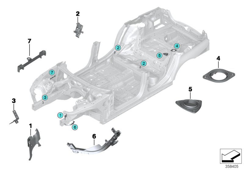 Кронштейн BMW 61139227134 Прижим втулки, 2019 - 3