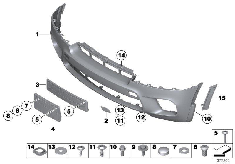 Кронштейн для номерного знака BMW X5 E70 51118050707, 2015 - 3