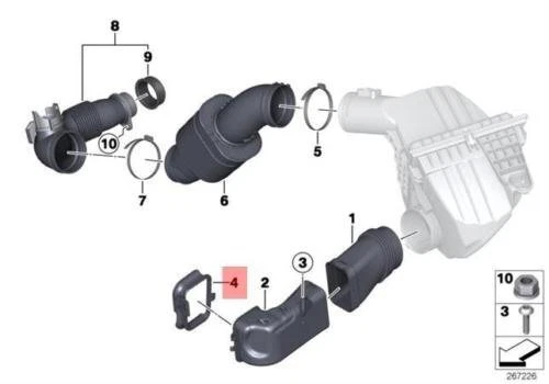 Разъем впускного коллектора BMW 13717577469, 2020 - 2