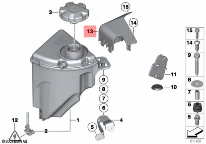 17137575410 BMW кронштейн расширительного бачка F01 F02 F06 F07 F10 F11 F12 F13 , 2020 - 3