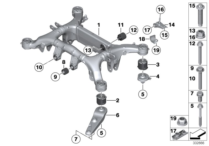 33316775899 BMW Кронштейн левый 5 F07 F10 F11 6 F06 F12 F13 7 F01 F02, 2020 - 5