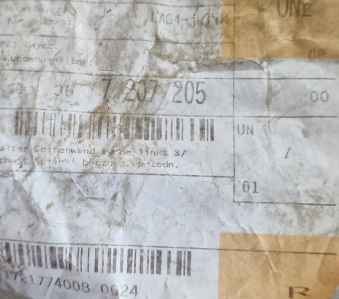 41357207205 BMW 5 F10 Кронштейн передней левой боковой панели, 2020 - 2