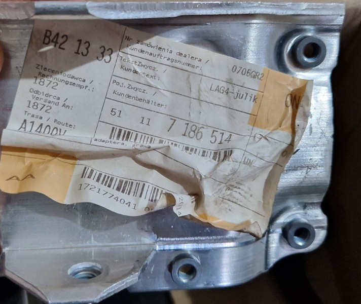 51117186514 BMW Переходная пластина правая переднего бампера, 2020 - 2