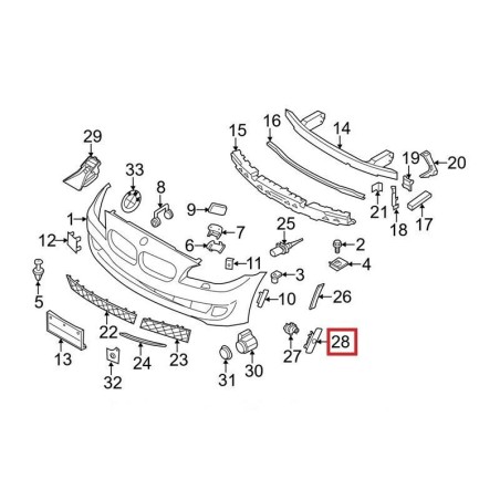 51117207922 BMW Кронштейн крепления камеры на передний правый бампер, 2019 - 4