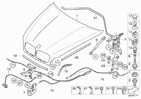 51767148342 BMW E70 E72 Уплотнитель капота передний, 2013 - 4