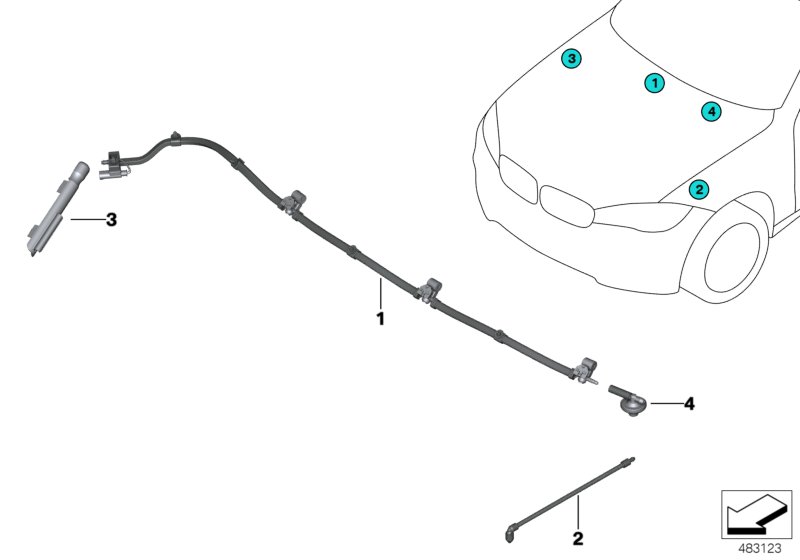 61667292659 BMW X5 X6 Насадка омывателя ветрового стекла F15 F16, 2020 - 3