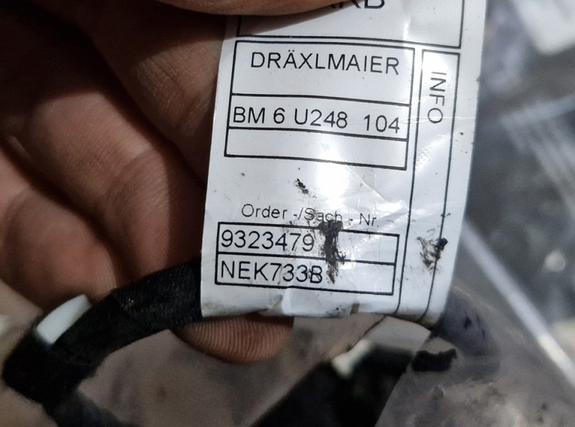 9323479, 9224365 BMW F15 X5 X6 Разъем жгута проводов задней правой двери, 2015 - 2
