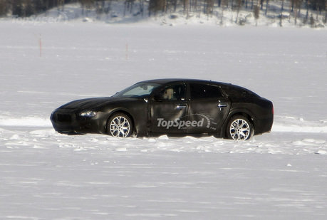 Maserati Quattroporte проходит снежные испытания Maserati Quattroporte проходит снежные испытания