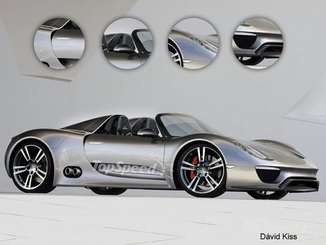 Рендер Porsche 918 Spyder модельного ряда 2013 года Рендер Porsche 918 Spyder модельного ряда 2013 года