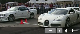 Bugatti Veyron vs Nissan Skyline GT-R R34 