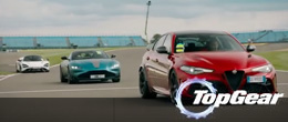 1 серия: Сравнение Aston Martin, Alfa Romeo и McLaren на трассе Сильверстоун - на русском языке